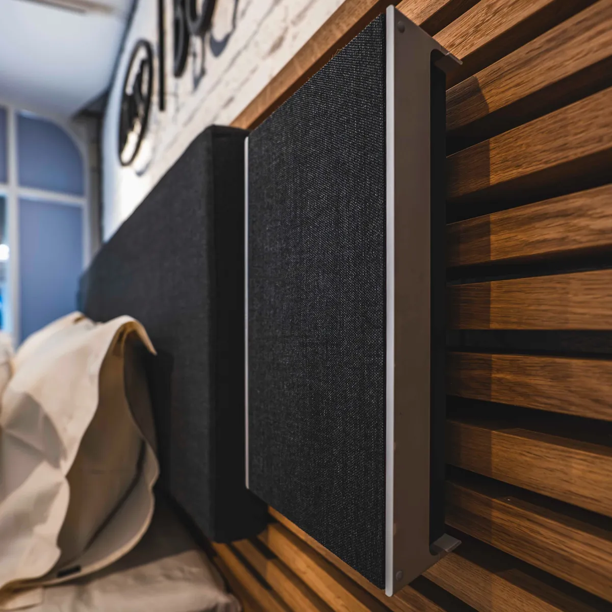 This minimalist headboard is not just a stunning visual addition to any bedroom its a fully integrated audio solution that enhances relaxation and sleep quality. The innovative design combines sleek, modern aesthetics with advanced sound technology and supportive padding to create an immersive and soothing environment. Whether you're winding down with music before bed or enjoying a peaceful morning playlist, the Duxiana Audio Headboard ensures that every note, beat, and melody is delivered with exceptional clarity, without disturbing your partners sleep.
